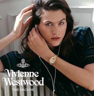 Image of Vivienne Westwood model wearing watch. Tap to shop all collections image