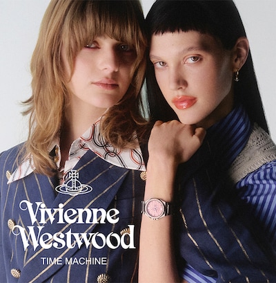 Image of Vivienne Westwood models wearing watch. Tap to shop all watches image