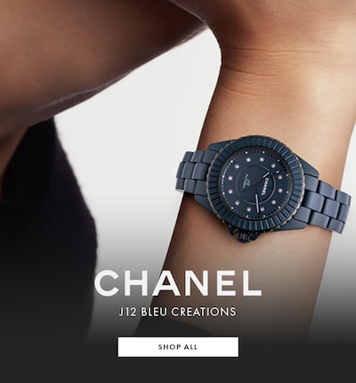Chanel J12 BLEU Watch Image with text shop all image