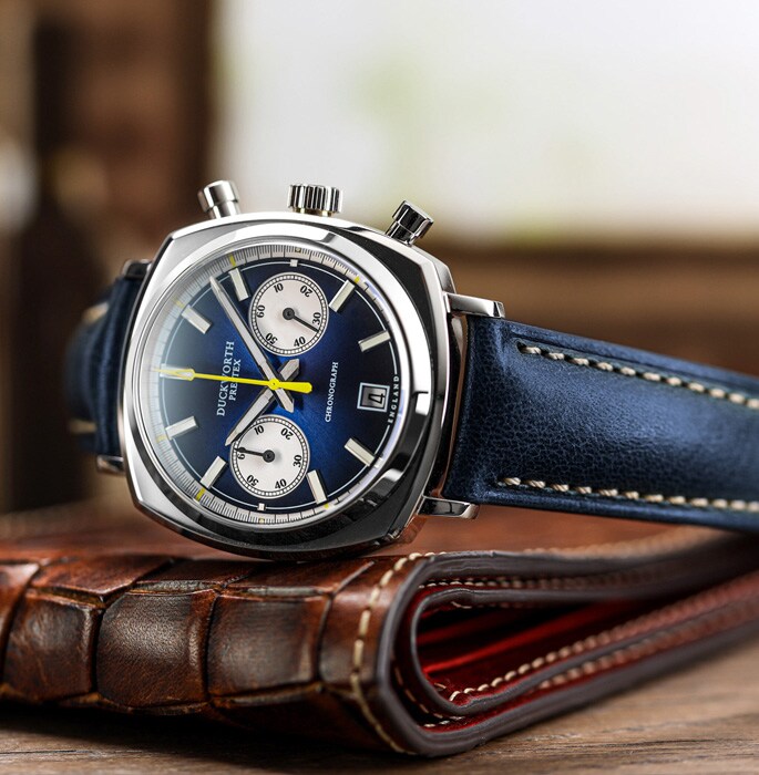 Duckworth Prestex Blue Quartz Chronograph