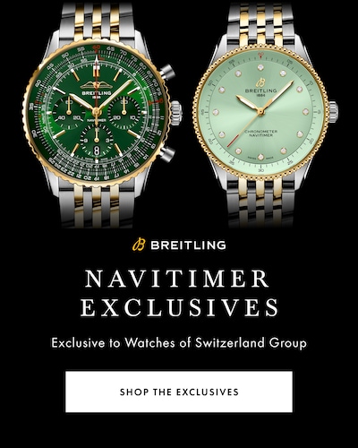 Image of Navitimer 32mm Mint Green Dial Ladies & Navitimer B01 Chronograph 43mm Dark Green Dial Mens image