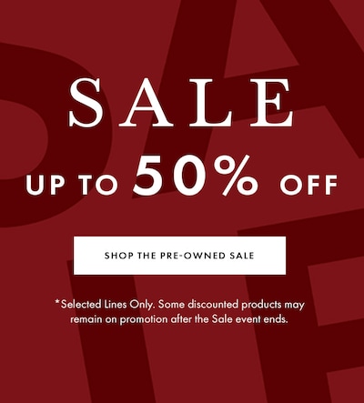 Pre-Owned Watch Sale. Up to 50% off. Tap to shop image