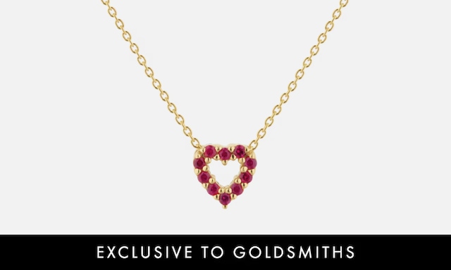 Roberto Coin Tiny Treasures collection - Ruby double sided heart pendant