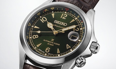 Image of Seiko Prospex Alpinist watch with green dial. Tap to shop prospex alpinist collection image