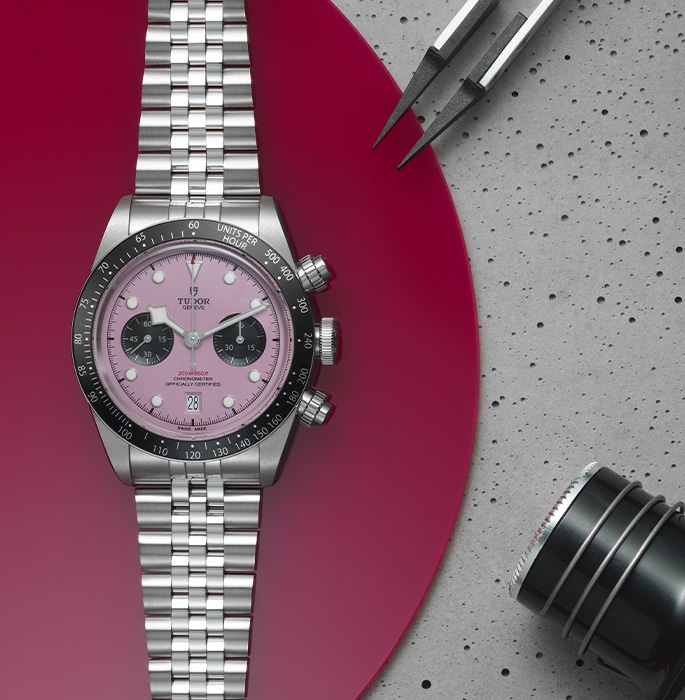 TUDOR Black Bay Chrono Pink Dial Goldsmiths