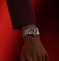 Model wearing mens Tudor watch. Tap to shop all mens watches image